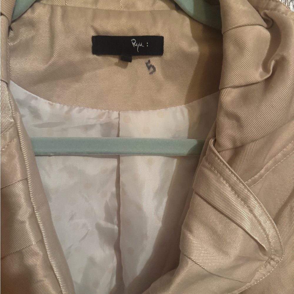 RYU Cream Ruffled Women's Coat - Picture 3 of 5